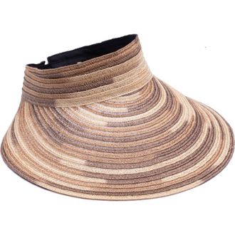 Eugenia Kim Tie Dye Wide Brim Packable Visor in Brown/Multi at Nordstrom Rack