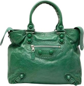 Balenciaga Pre-owned Handbags, female, Green, Size: ONE SIZE Pre-owned Vintage Handbag