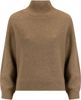 Knit-ted Cechi Pullover - Dames - Truien - Bruin - Maat: M