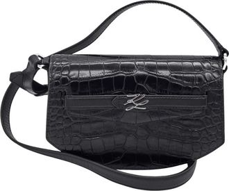 Karl Lagerfeld K/Studio Crossbody Croc - Dames - Schoudertassen - Zwart - ONE Size - Leer - Tassen