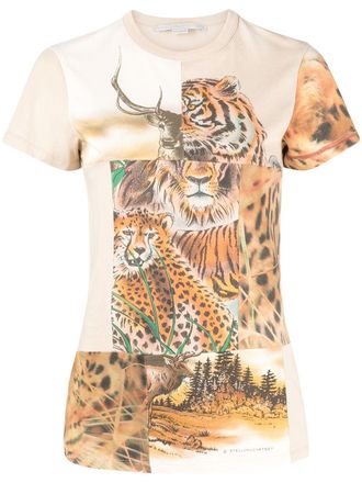 Stella McCartney T-shirt con stampa - Toni neutri