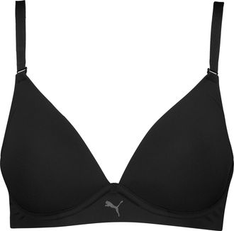 Puma B&uuml;gel-BH PUMA PUMA WOMEN MICROFIBER SOFT PADDED BRA, Damen, Gr. 70, Cup B, schwarz, Microtouch, Obermaterial: 70% Polyamid, 30% Elasthan, BHs B&uuml;gel-BH