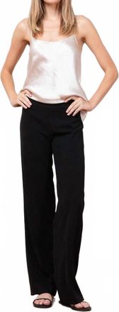 Avenue Montaigne Flavia Wide-Leg Pants In Crepe Black