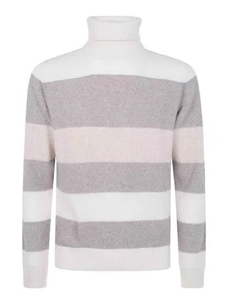 Barba Turtle Neck Orizontal Stripes Sweater