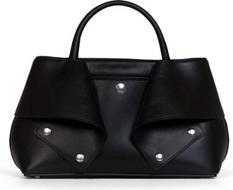 Toteme Small Mercer Leren Tote - Dames - Handtassen - Zwart - ONE Size - Leer - Tassen