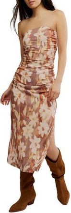 Free People Presley Strapless Midi Dress in Copper Combo at Nordstrom Rack, Size X-Large