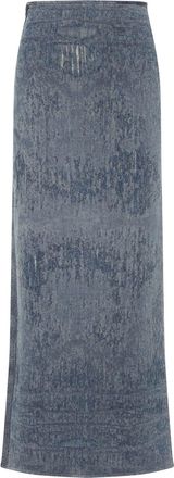 Diesel Blue De-Megan-Fsg Cotton Long Skirt-Donna