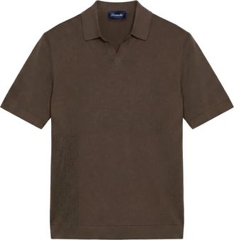 Drumohr Katoenen Polo - Heren - Polos - Groen - S - Katoen - Tops