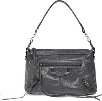 Balenciaga Le City Moto Schoudertas - Heren - Tassen - Grijs - Maat: ONE Size Katoen