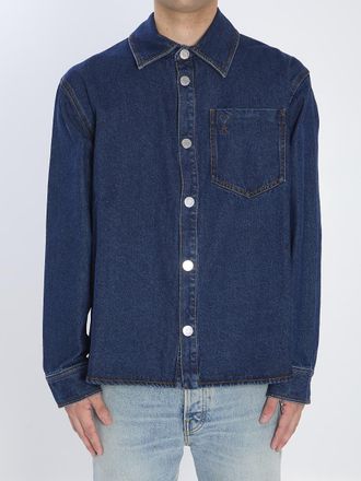 Ami Blue Cotton Overshirt