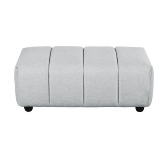 Maisons du monde Puf acolchado gris claro jaspeado