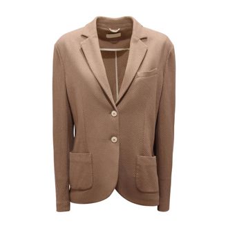 Circolo 1901 Blazers, female, Brown, Size: XL Giacca Slim Fit Bocciotto