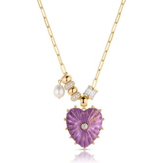 Thatch Soir&eacute;e Necklace in Purple Mica at Nordstrom