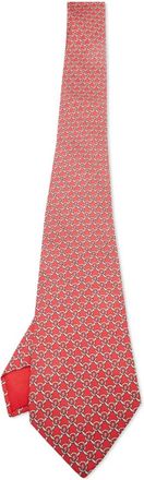Herm&egrave;s Cravatta con stampa - Rosa