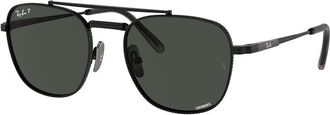 Ray-Ban RB8258 Frank II Titanium Polarized 3141K8 Mens Sunglasses Black Size 54