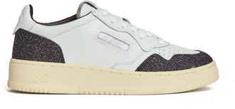 Autry White Off Black Soft Leather Medalist Low Sneakers