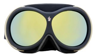 Moncler ML0130 Oversized Rounded Lens Ski Goggles - Black
