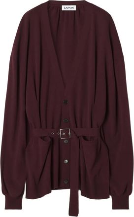 Lanvin Cardigan con maniche a palloncino - Rosso