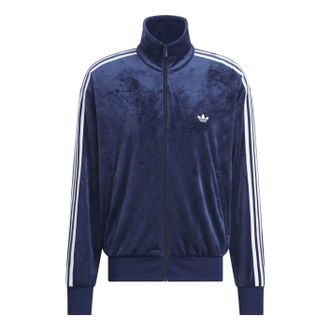 adidas Firebird Velour Track Jacket Asia Sizing Night Indigo KQ5475
