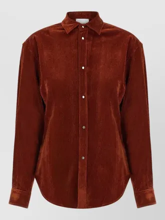 Nude velvet shirt