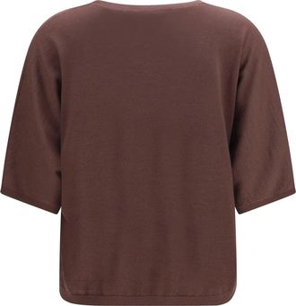 Brunello Cucinelli Womens Short-Sleeve Cashmere And Silk Sweater Uvetta Kashmir-Capra Hircus Kashmir/capra