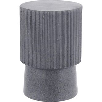 Jonathan Y Designs Louisa 19 Modern Art Deco Tambour Indoor/Outdoor Accent Table in Gray Terrazzo at Nordstrom