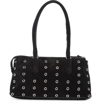 Rebecca Minkoff Industry Suede Shoulder Bag in Black at Nordstrom