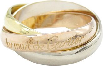 Cartier Pink Gold White Gold Yellow Gold Yellow Gold (18K) Pink Gold (18K) White Gold (18K) Band Ring (Pre-Owned)