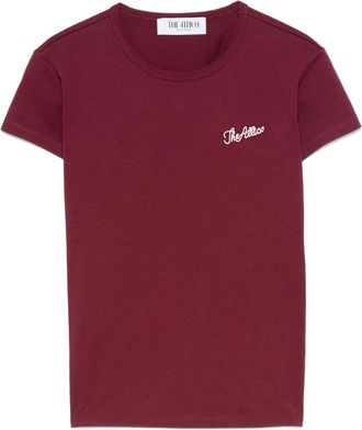 The Attico Logo-embroidered Cotton T-shirt