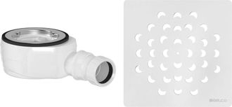 Gelco Design Gelco - Set Di Scarico Per Piatti Doccia, Bianco Ksm104w-sn90