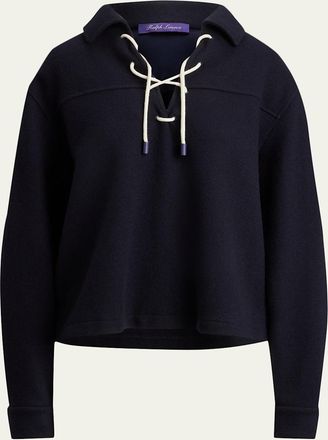 Ralph Lauren Collection Tyrus Felted Cashmere Jersey Sweatshirt