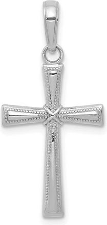Diamond2Deal 14k Gold Diamond-cut X Cross Pendant