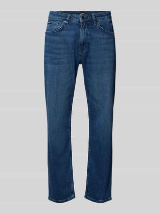 HUGO BOSS Regular Fit Jeans mit Label-Patch Modell Re.Maine in Blau, Größe 30/32