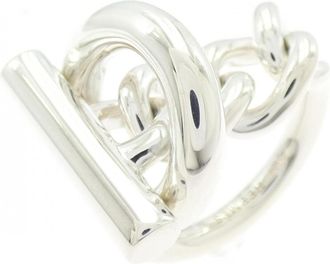 Herm&egrave;s Silver Silver 925 Band Ring (Pre-Owned)