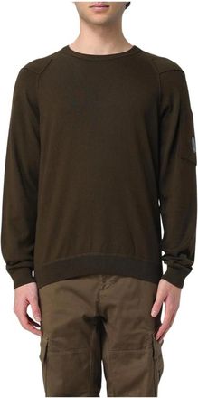 C.P. Company C.P. Company, Sweatshirts, male, Green, S, Long Sleeve Jumper Stylish Design