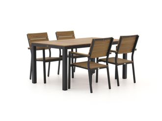 Bellagio la vita attrattiva Bellagio Fidenza 160cm diningset 5-delig stapelbaar
