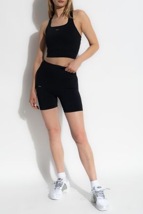 PANGAIA Compression Top With Logo, Womens, Black