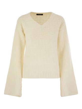 Fabiana Filippi sequins V-neck sweater - Neutrals