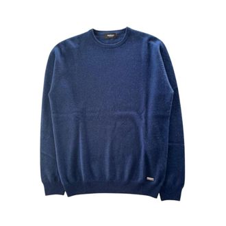 Baldinini Trui met ronde hals - Heren - Truien - Blauw - Maat: 2XL Kasjmier