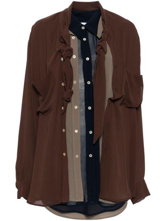 ACT Nº1 layered shirt - Brown