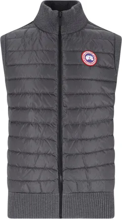 Canada Goose Grey HyBridge Knit Merino Wool Padded Sweater Vest