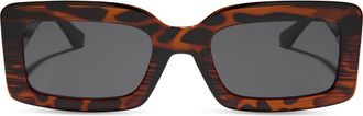 DIFF Eyewear Katie 52mm Gradient Rectangle Sunglasses in Mahogany Tort at Nordstrom Rack