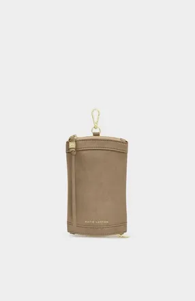 Katie Loxton Clip On Sunglasses Case in Taupe Suedette at Nordstrom