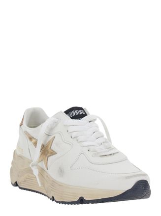 Golden Goose Womens White Sneaker With Side Star Detail Goat Trainers
