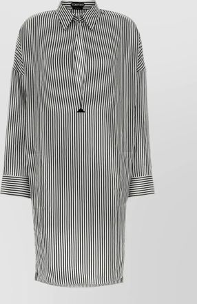 Tom Ford striped silk midi shirt dress