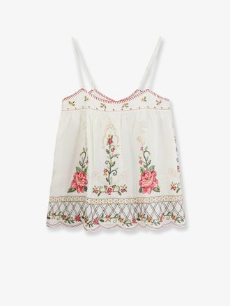 Farm Rio Top in lino e viscosa con ricami - FARM RIO - gender_Woman
