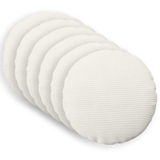 vidaXL Funda De Almohada 6 Pcs Heerlen Crema &Oslash; 60 Cm Pana Vidaxl