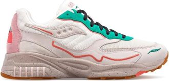 Saucony 3D Grid Hurricane Sneakers - Heren - Sneakers - Beige - 46 1/2 EU - Leer - Schoenen