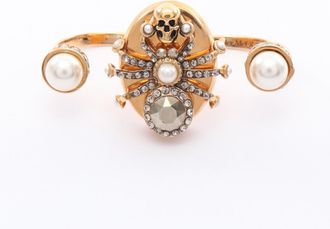 Alexander McQueen Alexander Mcqueen Gold Gold Plating Band Ring (Pre-Owned)