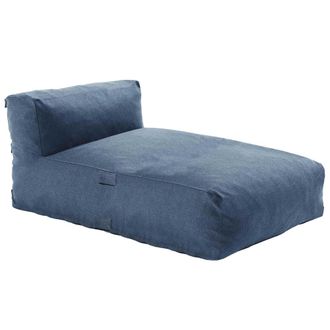 Oviala Chaise longue para muebles de jard&iacute;n modulares en azul pac&iacute;fico